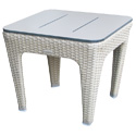 Petite table basse jardin aluminium toile HPL 6005