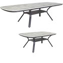 Table de jardin aluminium extensible plateau HPL béton ciré 9001