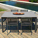 Table de jardin aluminium hpl extensible 3163