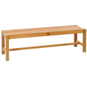 Banc teck de jardin sans dossier Arcut L150