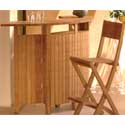 Bar en teck pliant design demi lune