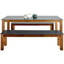 Set table bancs de jardin bois HPL 8pl Nelio 855