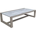 Table basse de jardin teck hpl béton ciré 160x80cm 4052