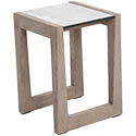 Table basse de jardin teck hpl béton ciré 30x30cm 4083