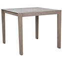 Table de jardin teck plateau HPL béton ciré 90x90cm 4016