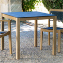 Table jardin teck HPL carrée design 9017
