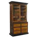 Bibliothèque bois cabinet curiosite marine MF088