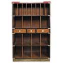 Bibliothèque en bois marine couleur miel MF050