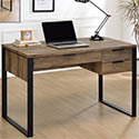 Bureau bois métal acier laqué noir mat 3012