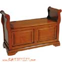 Coffre banc bois colonial 1136