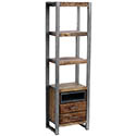 Etagère industrielle bois métal patinée 3486