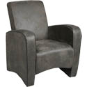 Fauteuil club microfibre aspect cuir vieilli 811GR