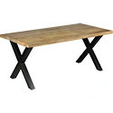 Table à manger industrielle acier bois 180cm 1950