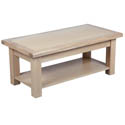 Table basse bois massif chêne blanchi 2094
