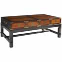 Table basse bois laiton marine Bombay MF097