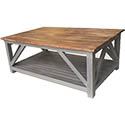 Table basse bois recyclé rect nature gris CJ100