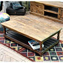 Table basse rectangulaire bois recyclé nature CJ1A