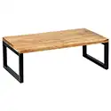 Table basse industrielle acier bois acacia 115cm 1945