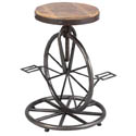 Tabouret à pédales industriel acier et bois 1891