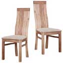 Chaises chêne massif assise beige 2710