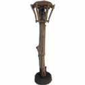 Lampe bois massif de jardin chêne forme naturelle