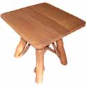 Table bois massif chêne carrée 80cm western