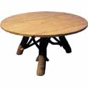 Table bois massif ronde en chêne 80cm