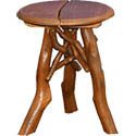 Tabouret en bois de forme naturelle en chene massif 47