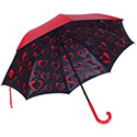 Parapluie doublé coeur