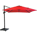 Parasol excentré aluminium carré 250cm pied à roulettes