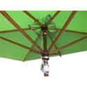 Parasol bois carré 3x3m 20 couleurs