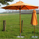 Parasol bois rond 300cm exotique