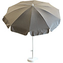 Parasol doublé rond à haute protection anti UV 200cm taupe