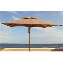 Parasol en teck de jardin rectangulaire Hawaii