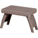 Table basse de piscine tressée alu pliante taupe