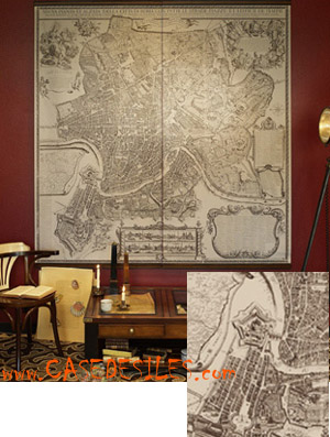 Carte ancienne de Rome 1676 cartographie MC808
