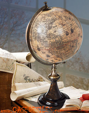 Globe terrestre décoratif Hondius 1627 GL003D