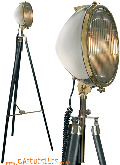 Lampe phare marine alu et laiton SL035