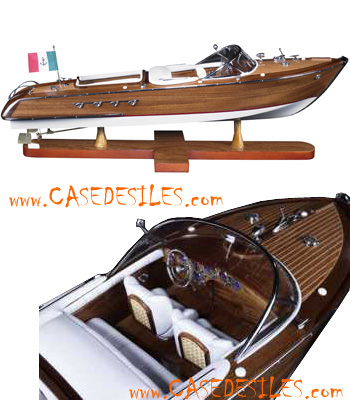 Maquette de bateau à moteur Jaguar XK120 Aquarama