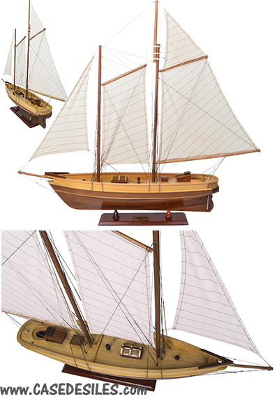 Grande maquette de voilier murale - déco marine