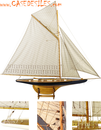 Grande maquette de voilier murale - déco marine