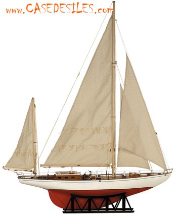 Maquette de bateau yacht Yawl Corsaro