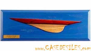 Maquette demi coque Endeavour bleu P1