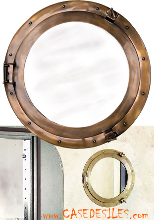 Miroir hublot 51cm instrument de navigation