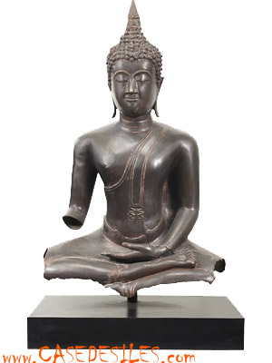 Scuplture du Bouddha assis en bronze AM126