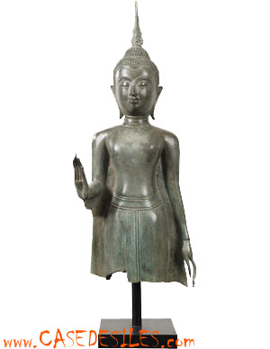 Statue Bouddha en bronze debout AM127
