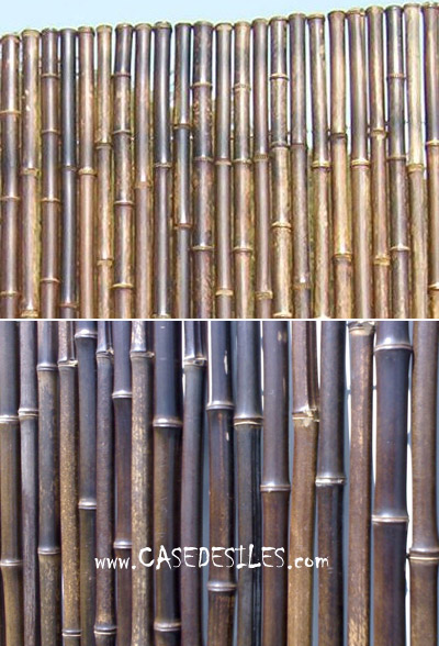 Clôture bambou de jardin régulière noir L1.5 - H2.5m