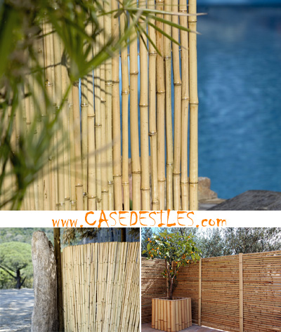 Clôture bambou naturel régulier de jardin L1.5 - H2.5m