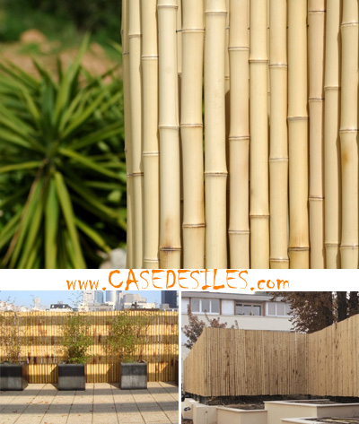 Clôture en bambou régulier naturel jardin L1.5 - H2.5m