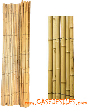 Palissade en bambou naturel L45 x H60cm lot de 5